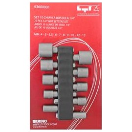 SET 10 CHIAVI BUSSOLA 1/4"